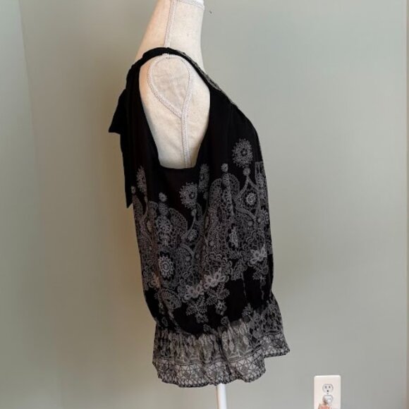 APT 9 Boho Style Sleeveless Blouse Tank with Beading Large - Picture 3 of 8